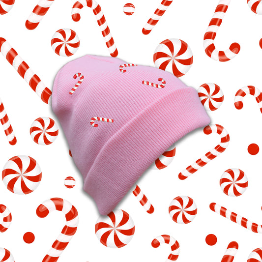 Pink - Candy Christmas Beanie