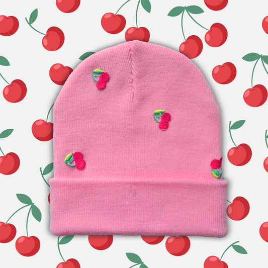 Pink - Fancy Cherry Beanie