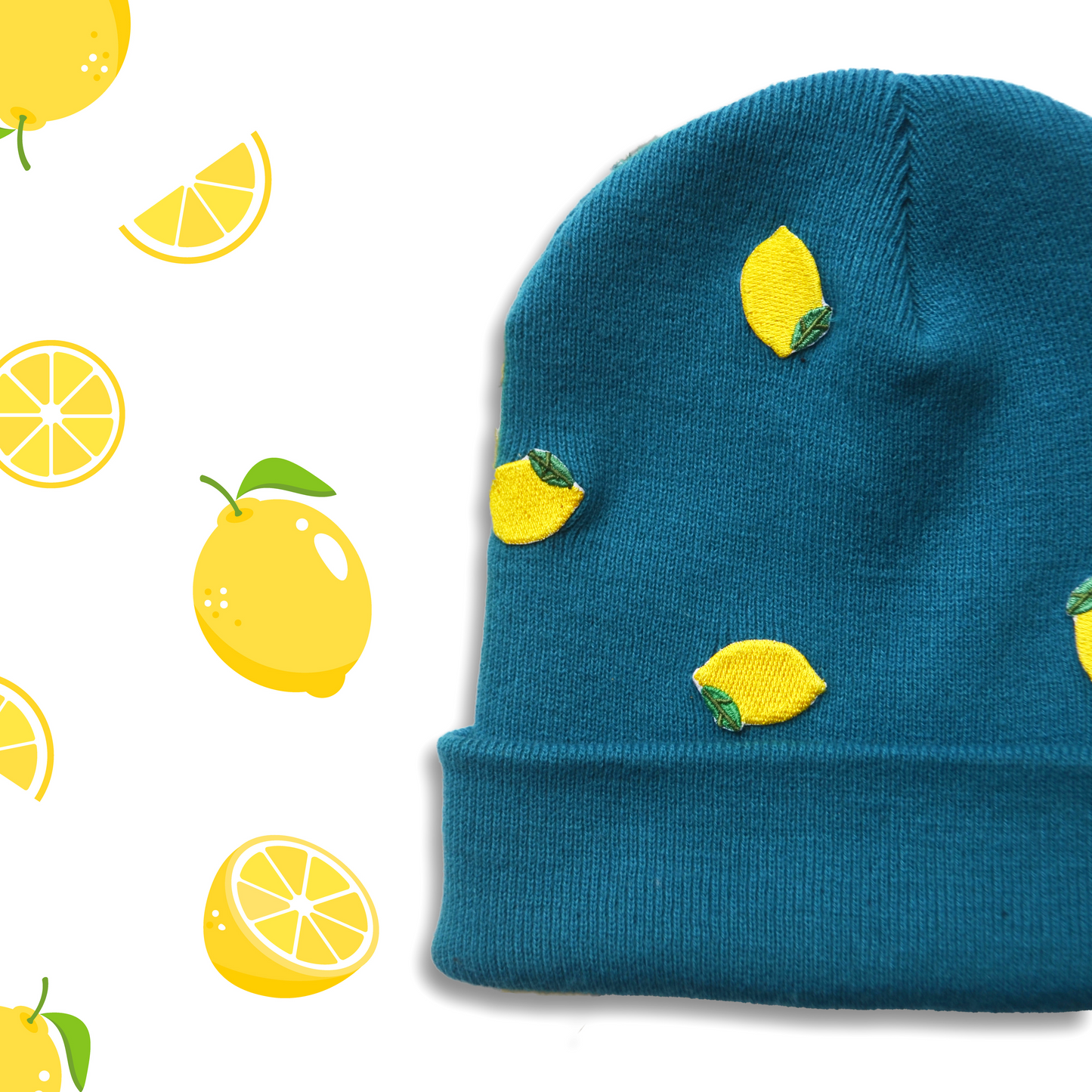 Teal - Freaky Lemon Beanie